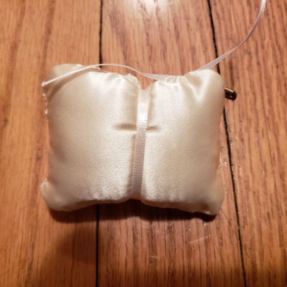 Vintage Antique Satin & Lace Miniature Pillow Shaped Sachet - Picture 2 of 2